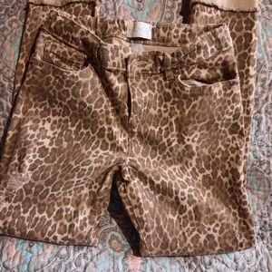 Children's place leopard print distressed jeans